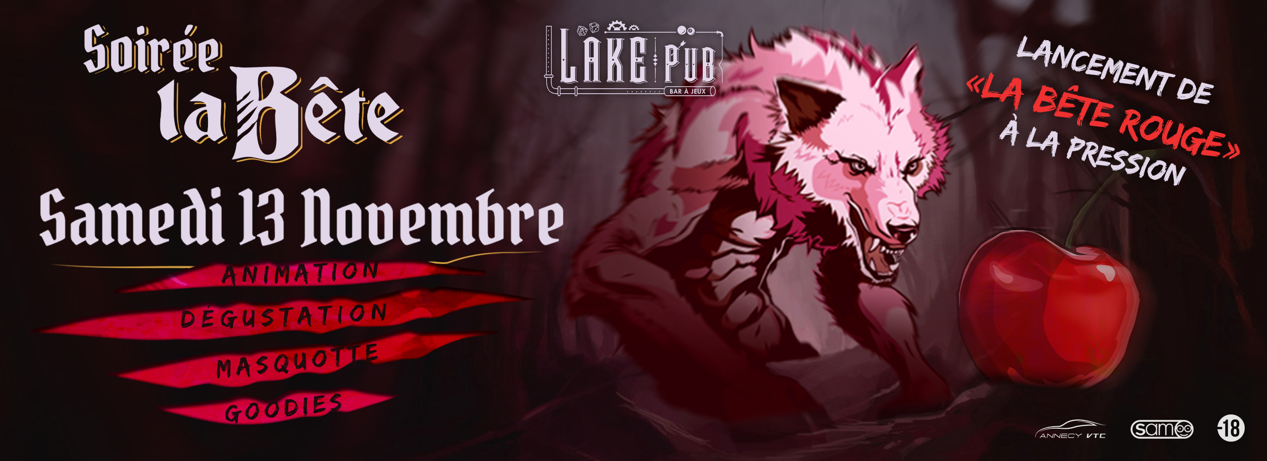 Lake Pub — affiche Soirée la Bête