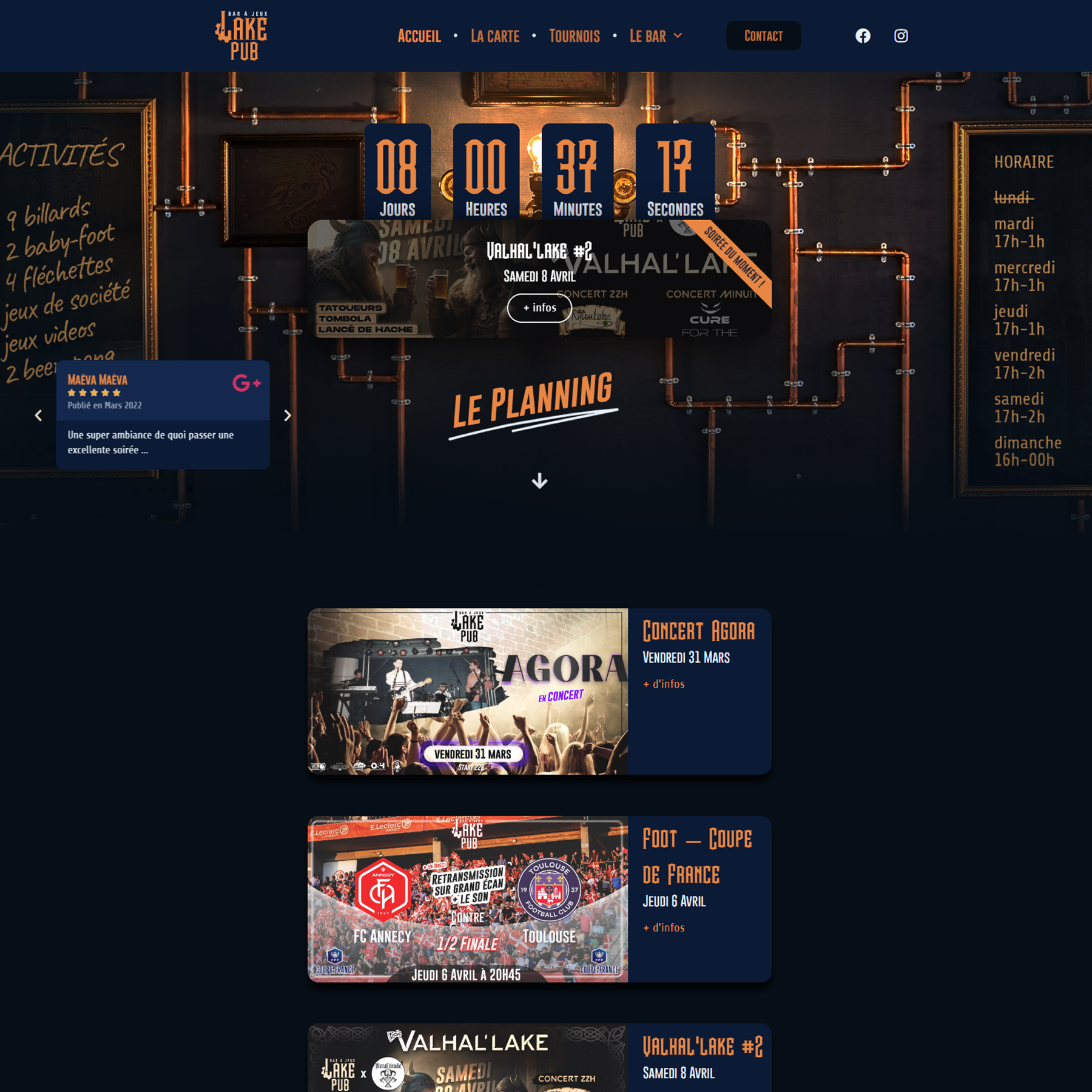 Lake Pub — Site web